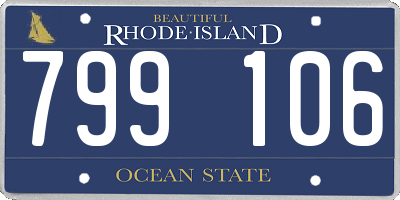 RI license plate 799106