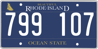 RI license plate 799107