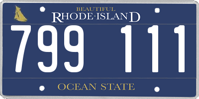 RI license plate 799111