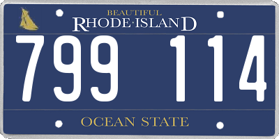 RI license plate 799114