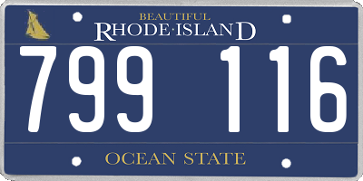 RI license plate 799116