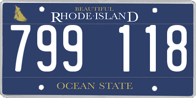 RI license plate 799118
