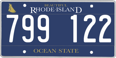 RI license plate 799122