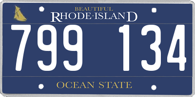 RI license plate 799134