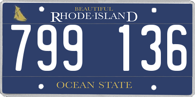 RI license plate 799136