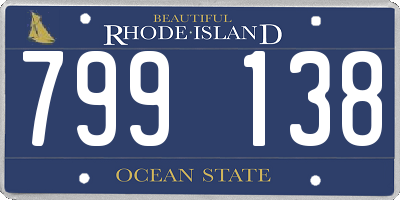 RI license plate 799138