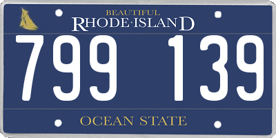 RI license plate 799139