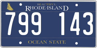 RI license plate 799143