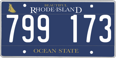 RI license plate 799173