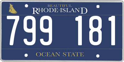 RI license plate 799181