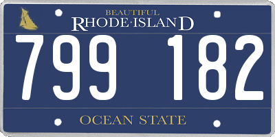 RI license plate 799182