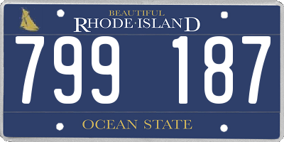 RI license plate 799187