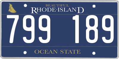 RI license plate 799189