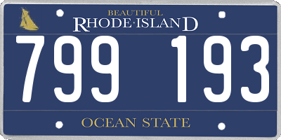 RI license plate 799193