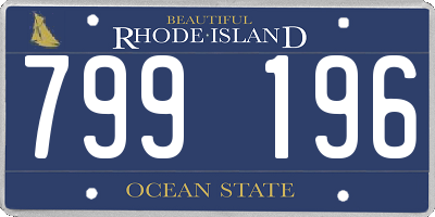 RI license plate 799196