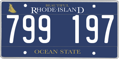 RI license plate 799197