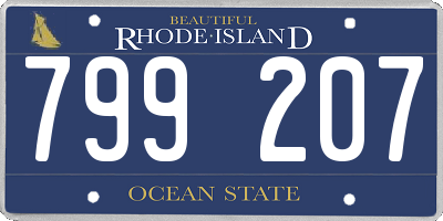 RI license plate 799207