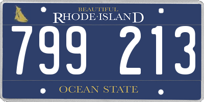 RI license plate 799213