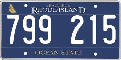 RI license plate 799215