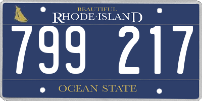 RI license plate 799217
