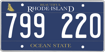 RI license plate 799220