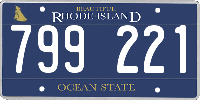 RI license plate 799221