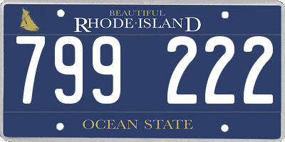 RI license plate 799222