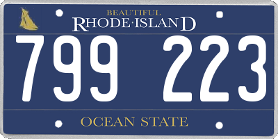 RI license plate 799223