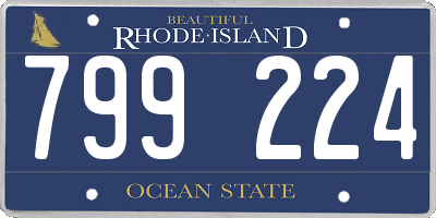 RI license plate 799224