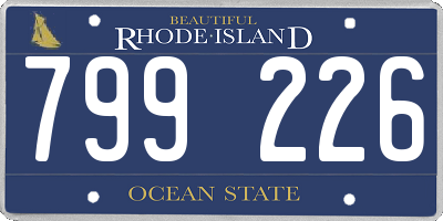 RI license plate 799226