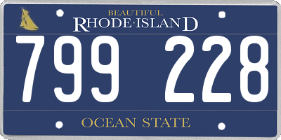 RI license plate 799228