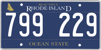 RI license plate 799229