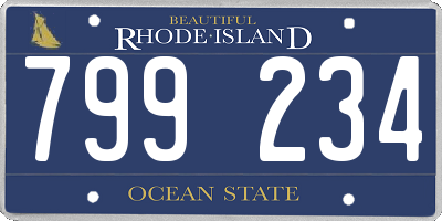 RI license plate 799234
