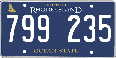 RI license plate 799235
