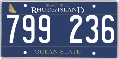 RI license plate 799236