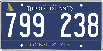RI license plate 799238
