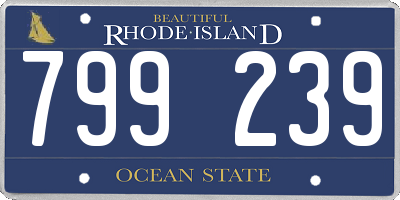 RI license plate 799239