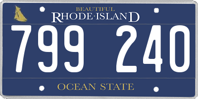 RI license plate 799240