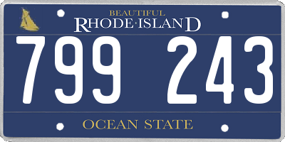 RI license plate 799243