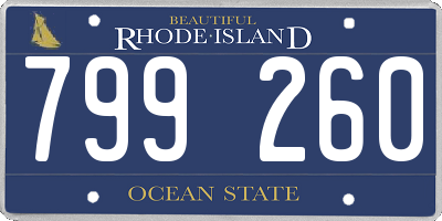 RI license plate 799260