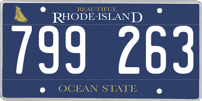 RI license plate 799263