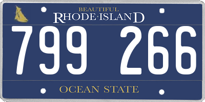 RI license plate 799266