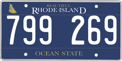 RI license plate 799269