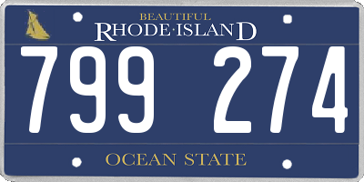 RI license plate 799274