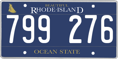 RI license plate 799276