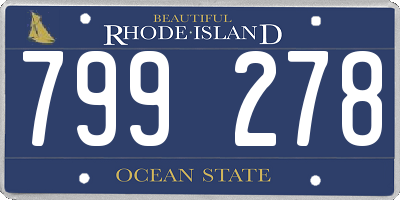RI license plate 799278
