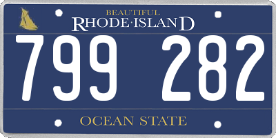 RI license plate 799282