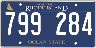 RI license plate 799284
