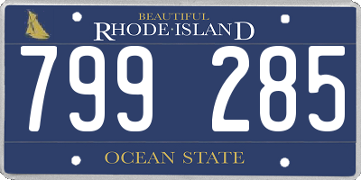 RI license plate 799285