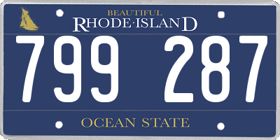 RI license plate 799287